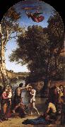 Corot Camille The Baptism of Christ oil on canvas